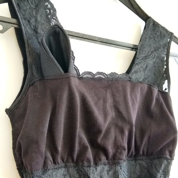 vintage 80s NWT black lace knit bodysuit - Picture 7 of 14